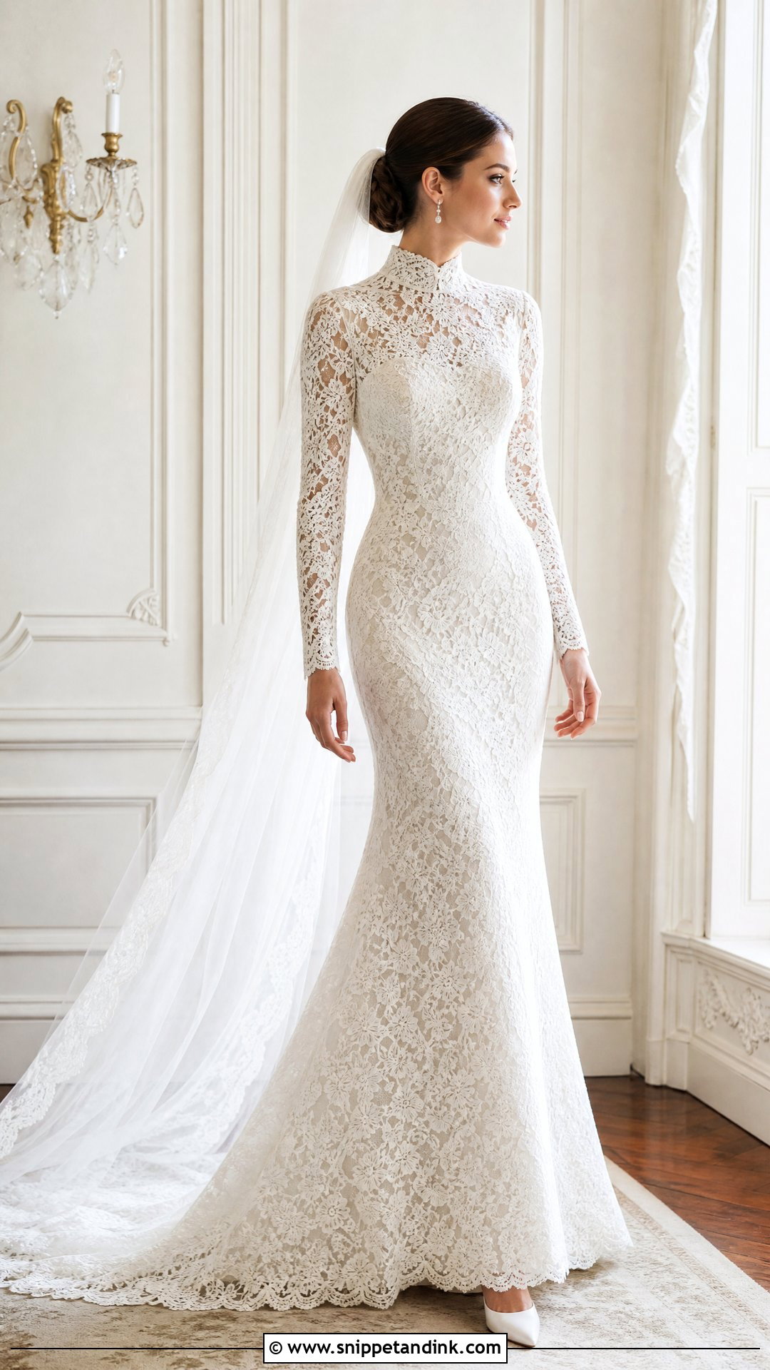 High Neck Gown Wedding Dress - Snippet and Ink - 25 Gown Wedding Dress Ideas