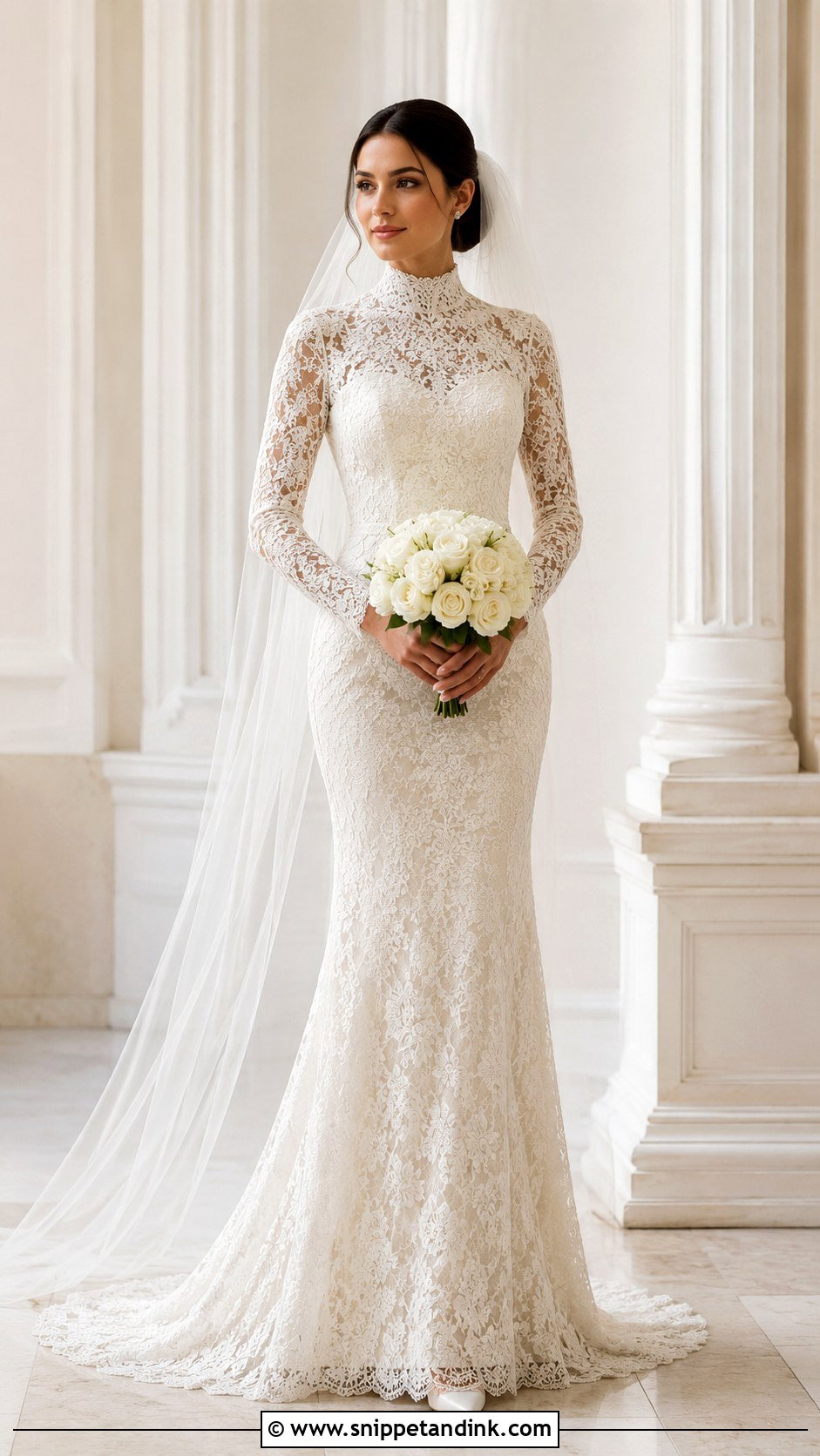 High Neck Gown for Bride - Snippet and Ink - 25 Gown for Bride Ideas
