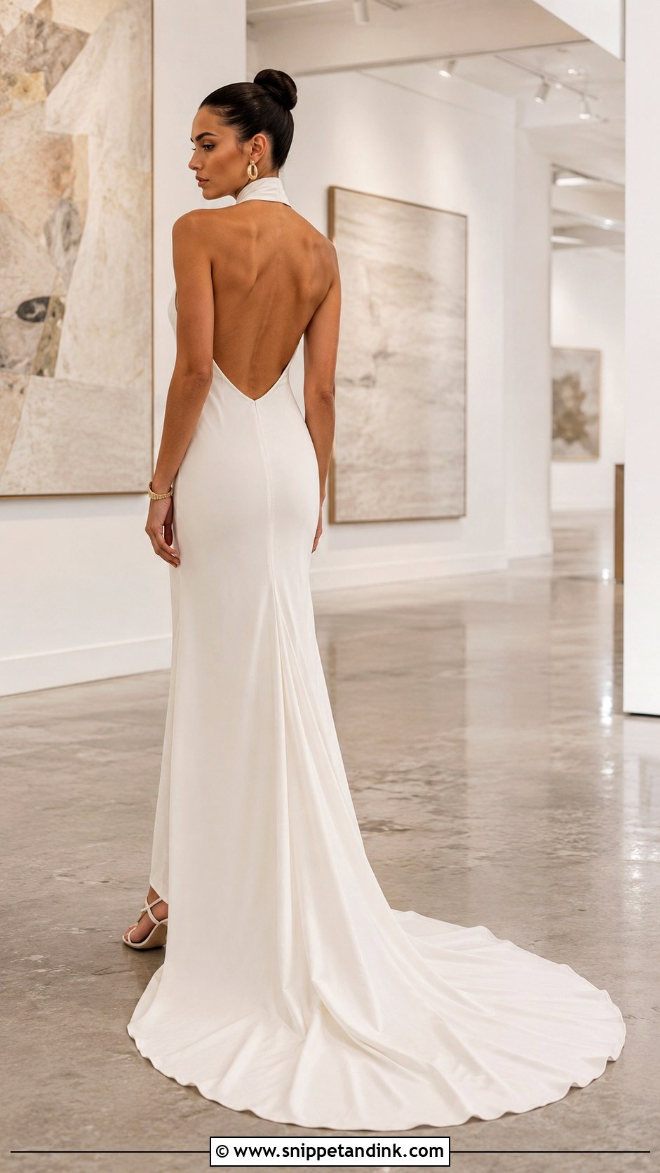 High Neck Halter Backless Wedding Dress - Snippet and Ink - 20 Halter Backless Wedding Dress Ideas