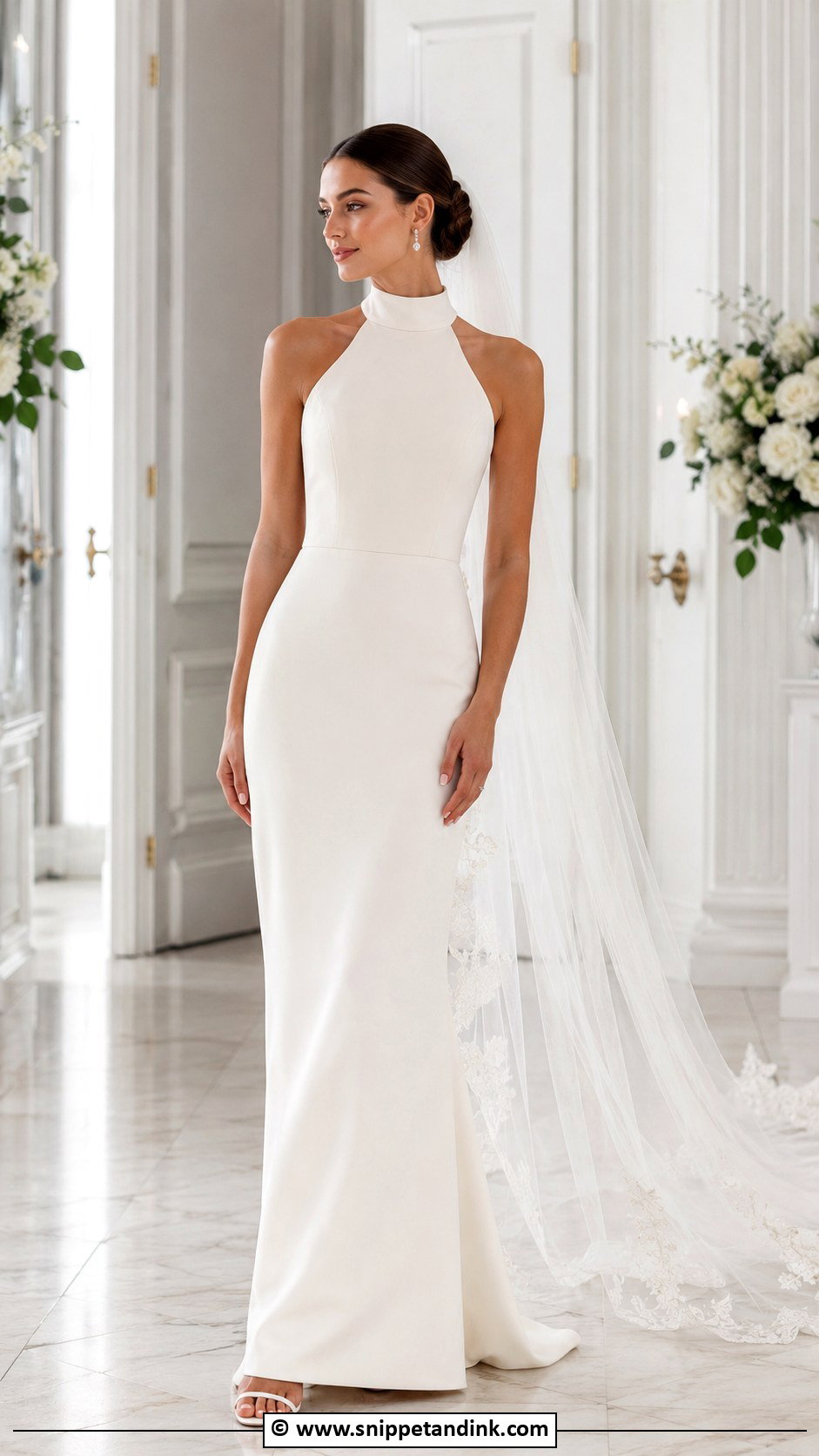 High Neck Halter Wedding Dress - Snippet and Ink - 30 Halter Neck Wedding Dress Ideas