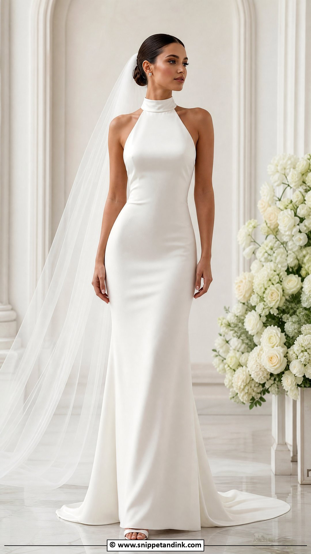 High Neck Halter Wedding Dress - Snippet and Ink - 35 Halter Wedding Dress Ideas