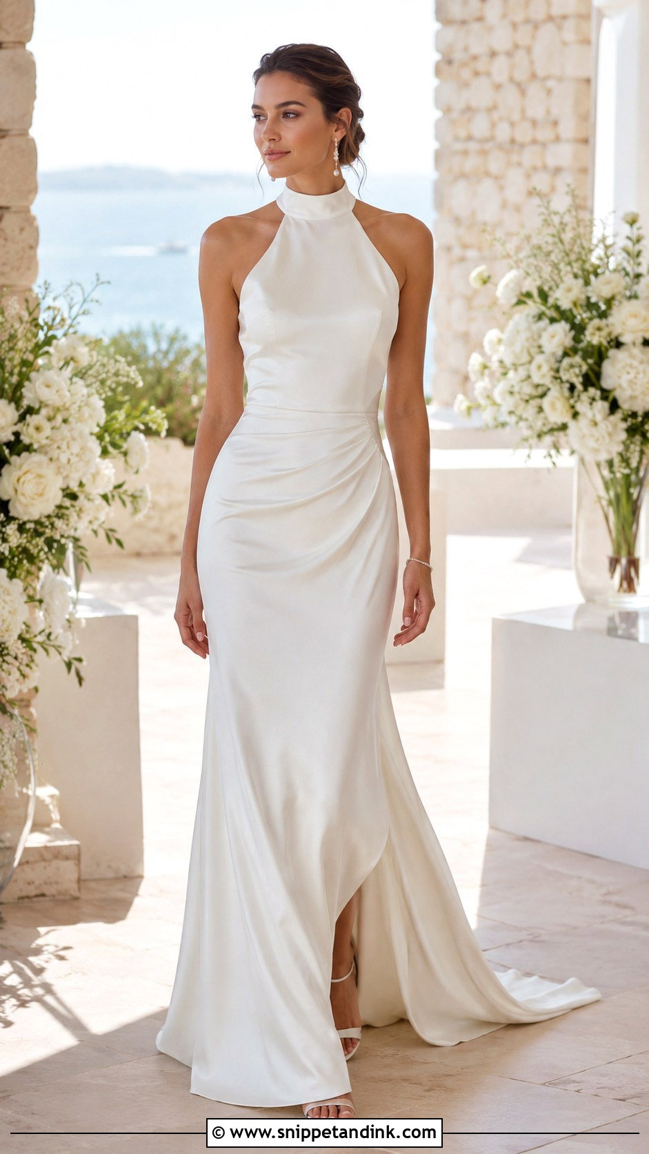 High Neck Halter Wedding Dress - Snippet and Ink - 25 High Neck Wedding Dresses