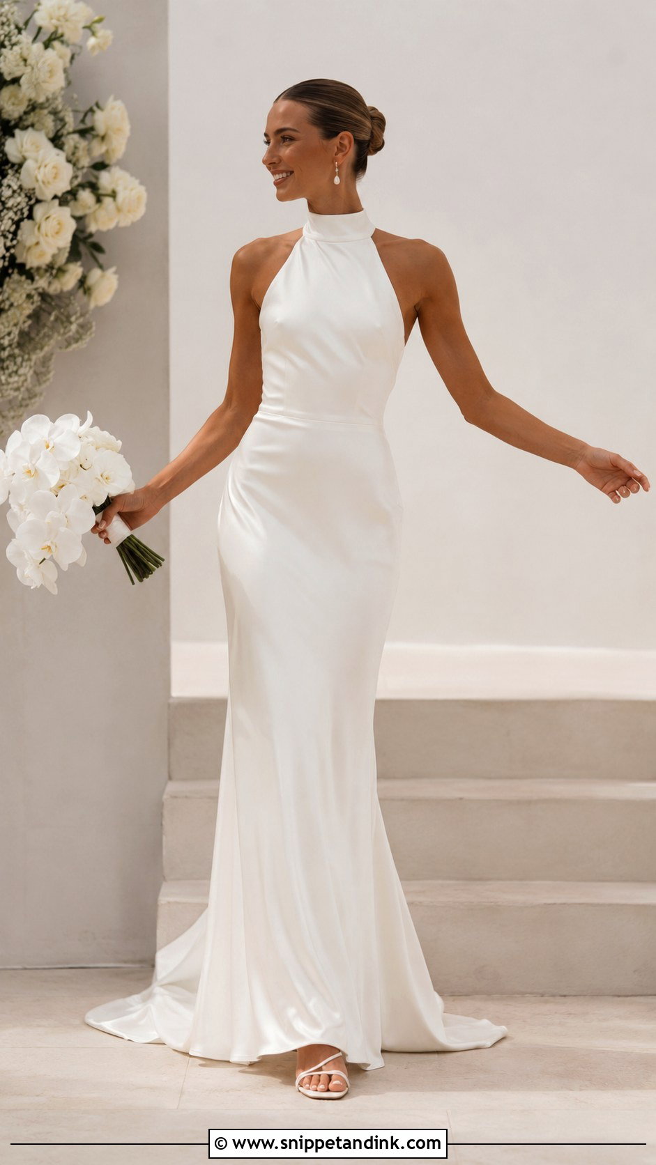 High Neck Halter Wedding Dress - Snippet and Ink - 25 High Neckline Wedding Dress Ideas