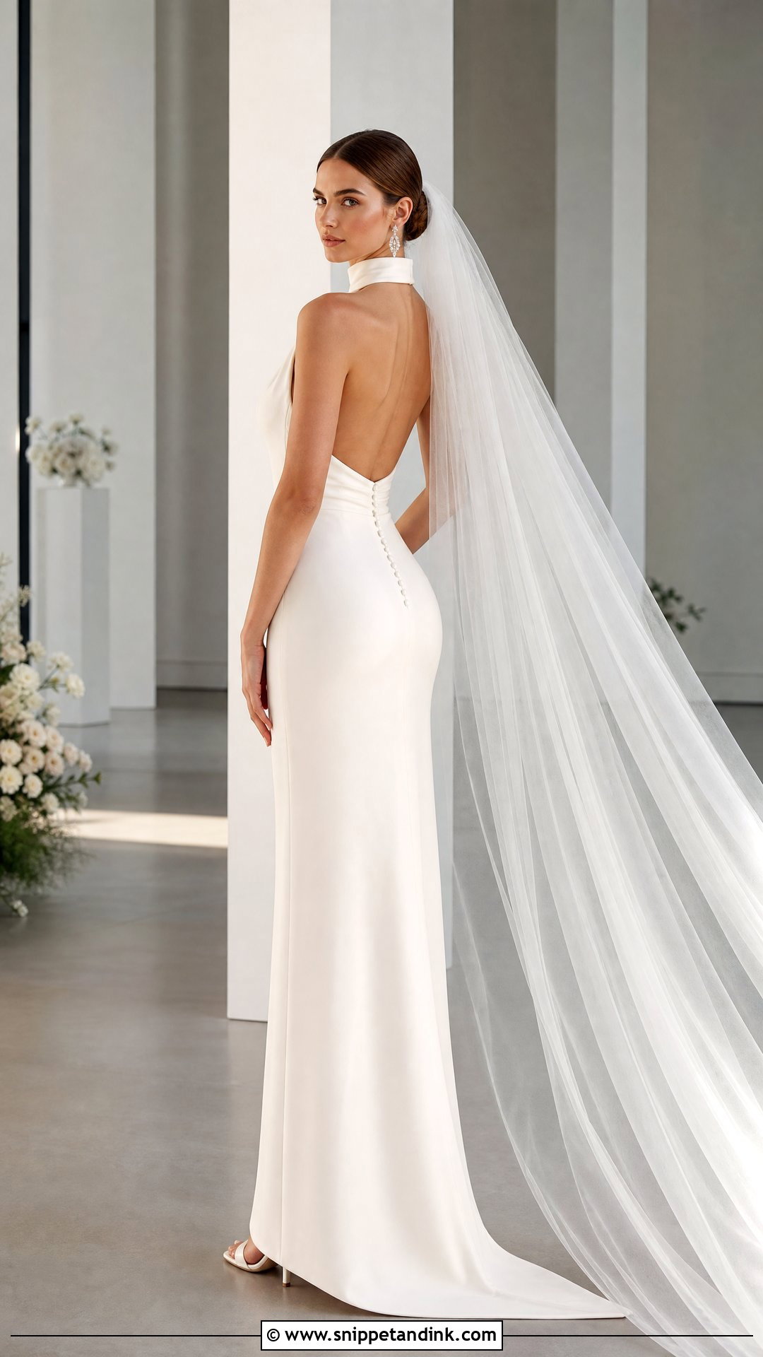 High Neck Halter Wedding Gown - Snippet and Ink - 20 Halter Neck Wedding Gown Ideas