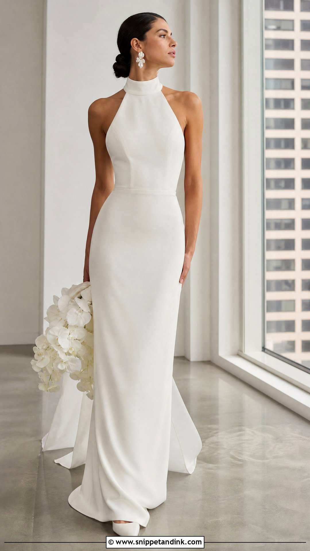 High Neck Halter Wedding Gown - Snippet and Ink - 25 Halter Wedding Gown Ideas