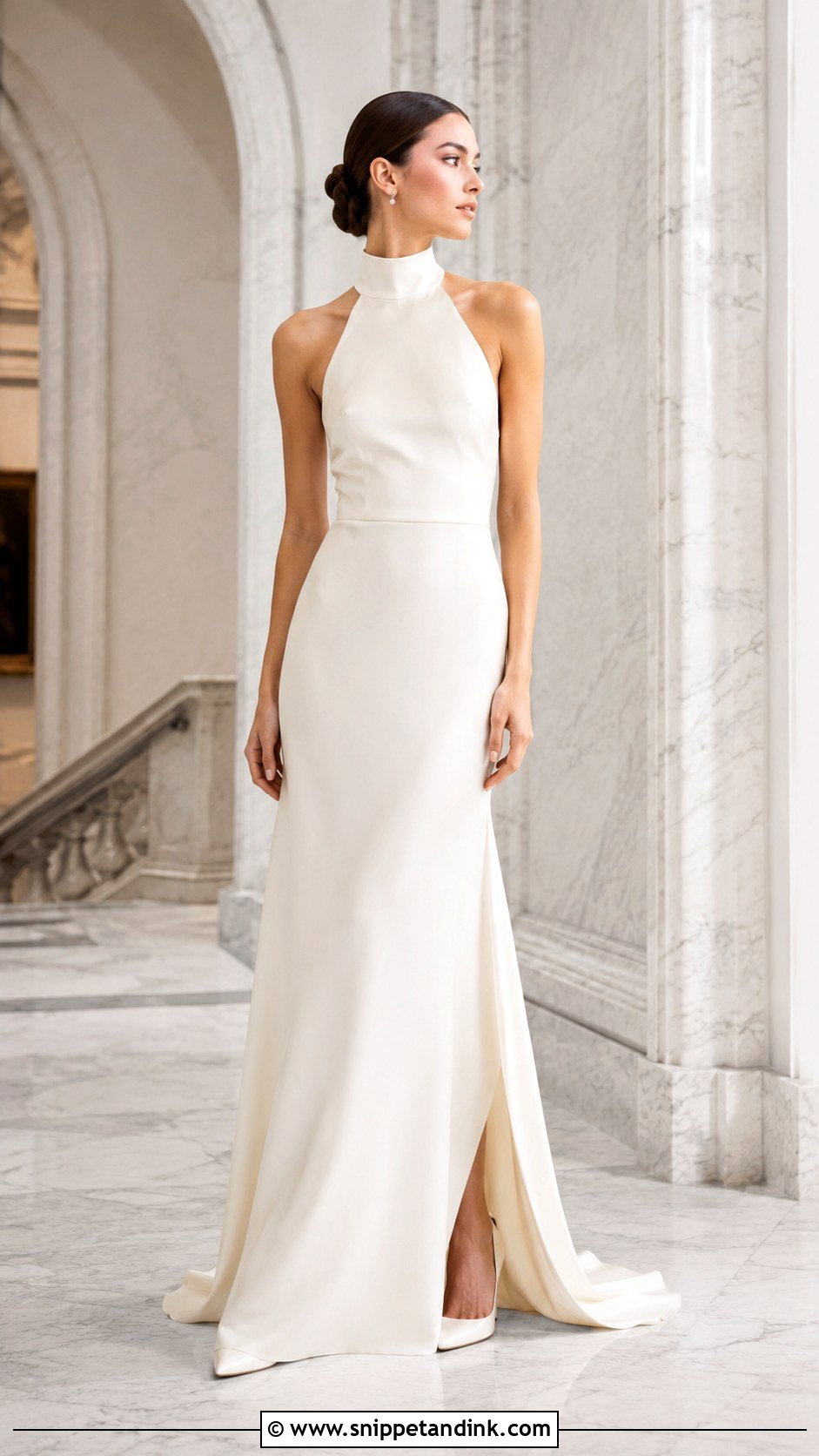 High Neck Halterneck Wedding Dress - Snippet and Ink - 30 Halterneck Wedding Dress Ideas