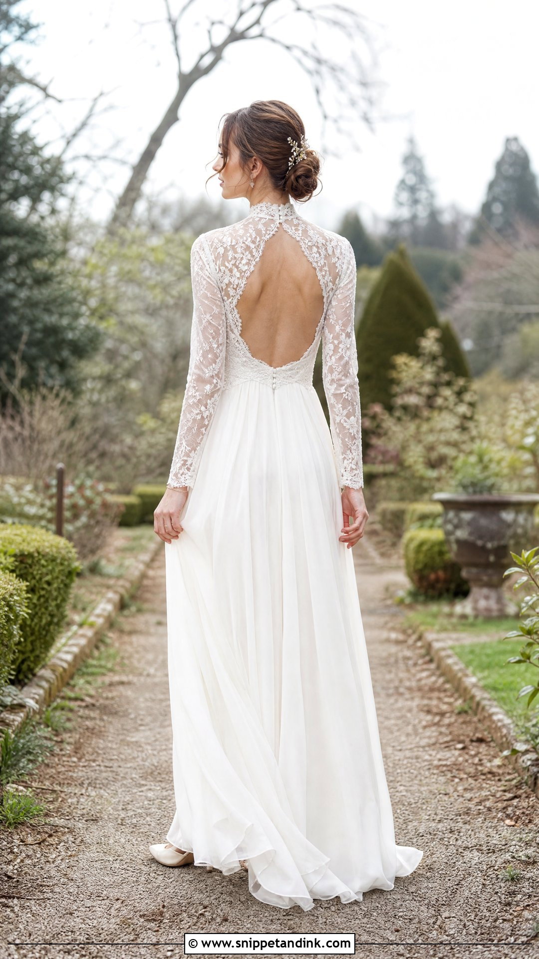 High Neck Hippie Wedding Dress - Snippet and Ink - 20 Hippie Wedding Dresses