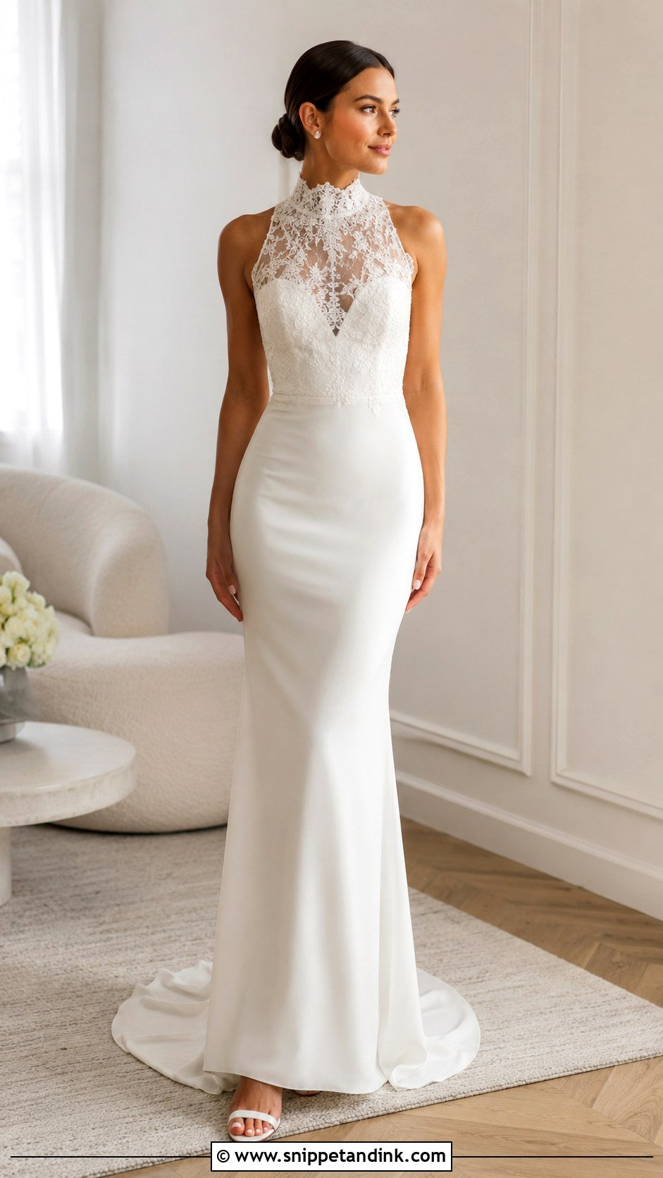 High Neck Illusion Wedding Dress - Snippet and Ink - 25 Illusion Neckline Wedding Dress Ideas
