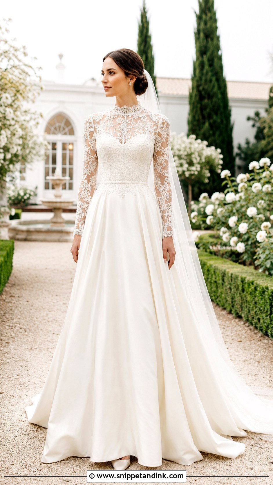 High Neck Irish Wedding Dress - Snippet and Ink - 20 Irish Wedding Dress Ideas