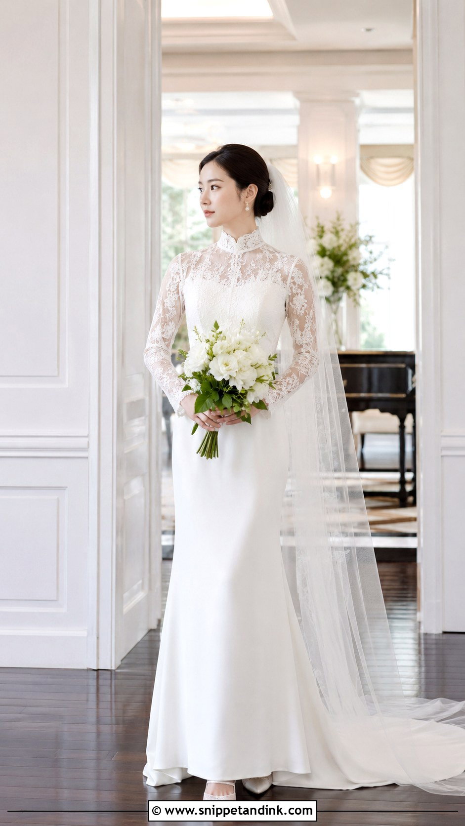 High Neck Japan Wedding Dress - Snippet and Ink - 25 Japan Wedding Dress Ideas
