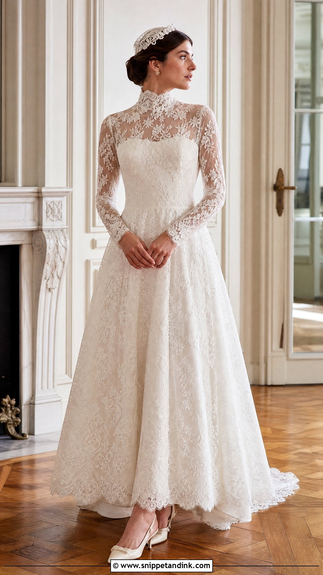 High Neck Lace Bridal Dress - Snippet and Ink - 20 Unique Bridal Dresses