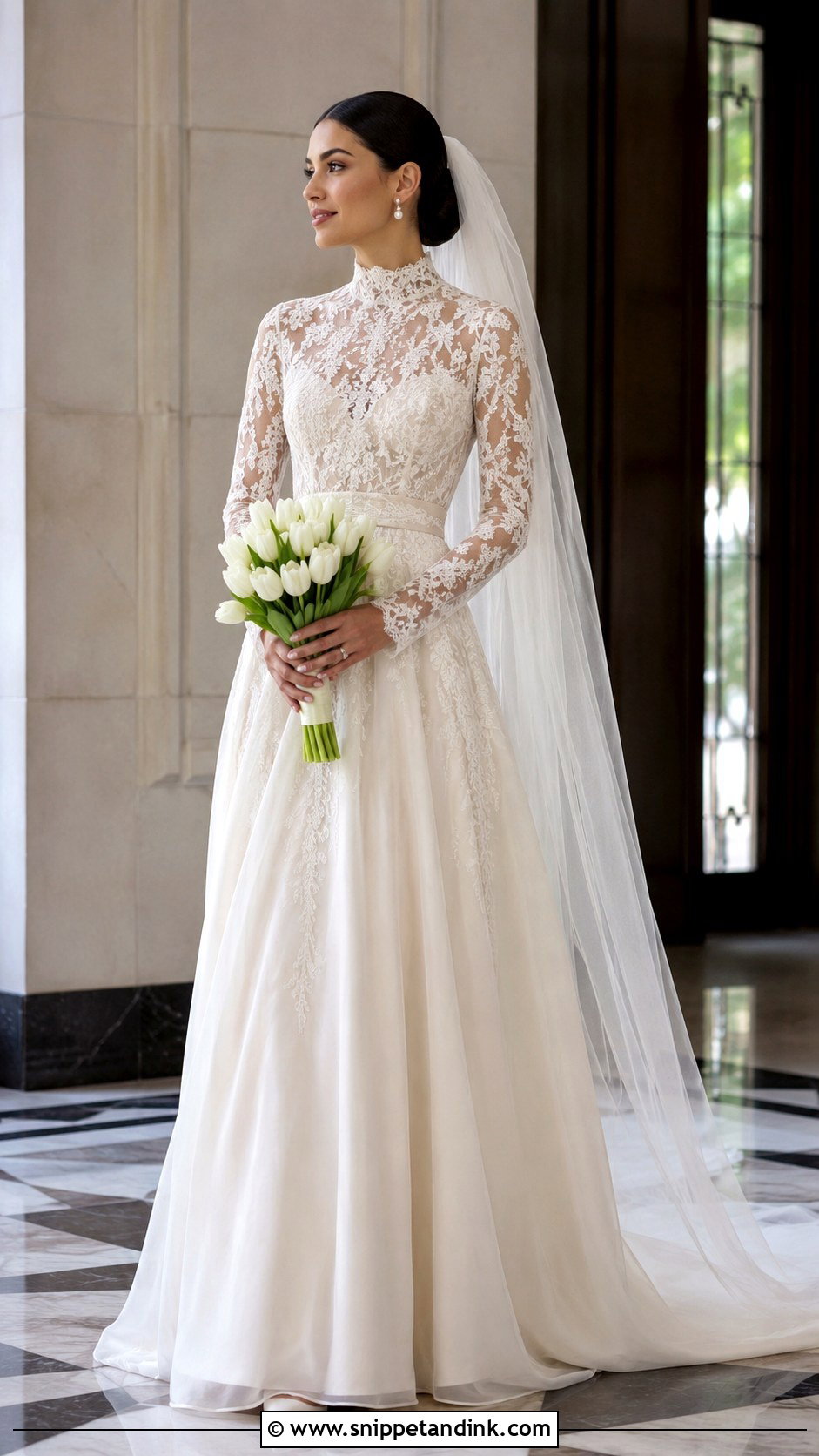 High Neck Lace Bridal Dress - Snippet and Ink - 20 New Bridal Dress Designs
