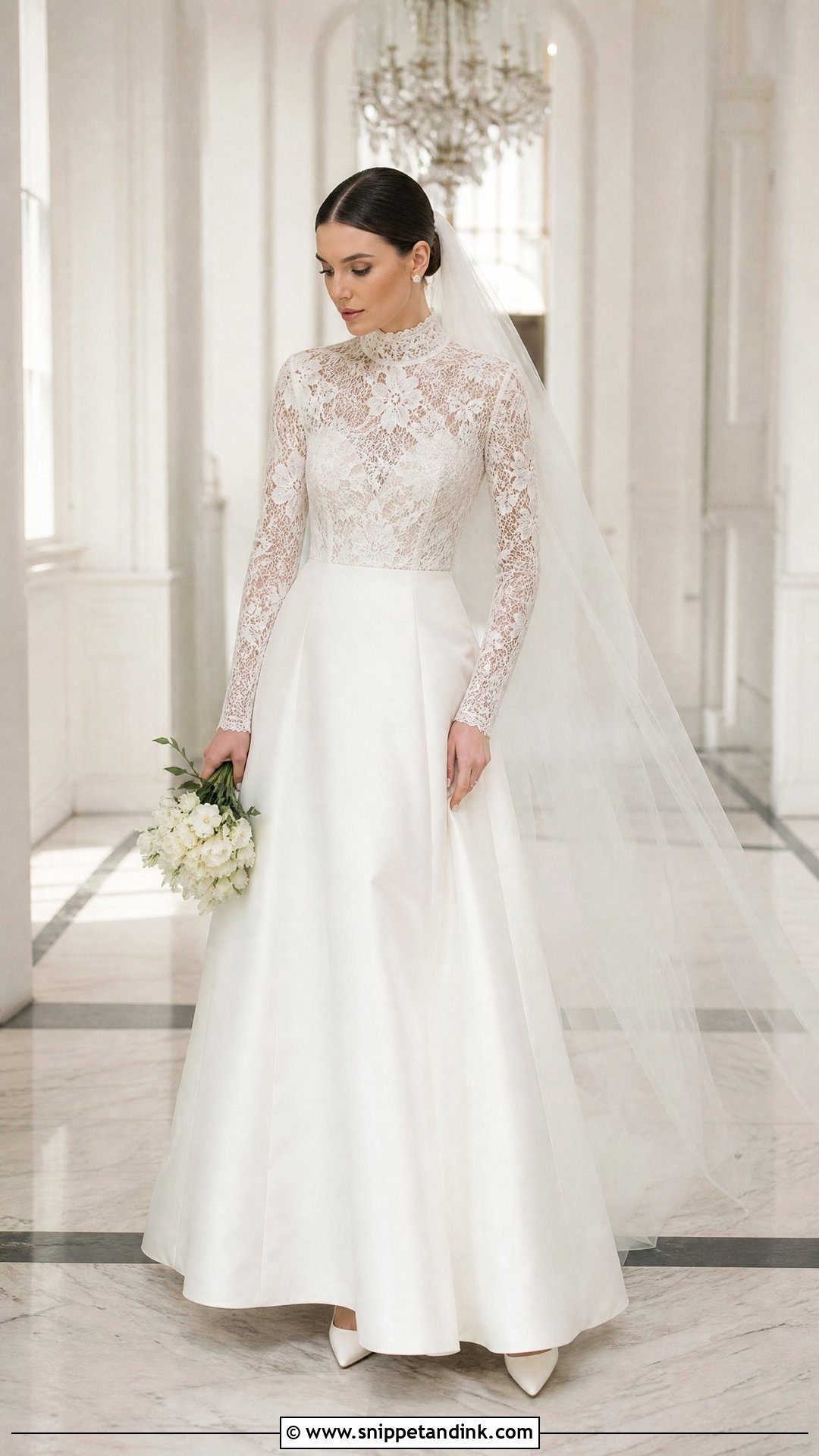 High Neck Lace Wedding Dress - Snippet and Ink - 25 High Fashion Wedding Dress Ideas