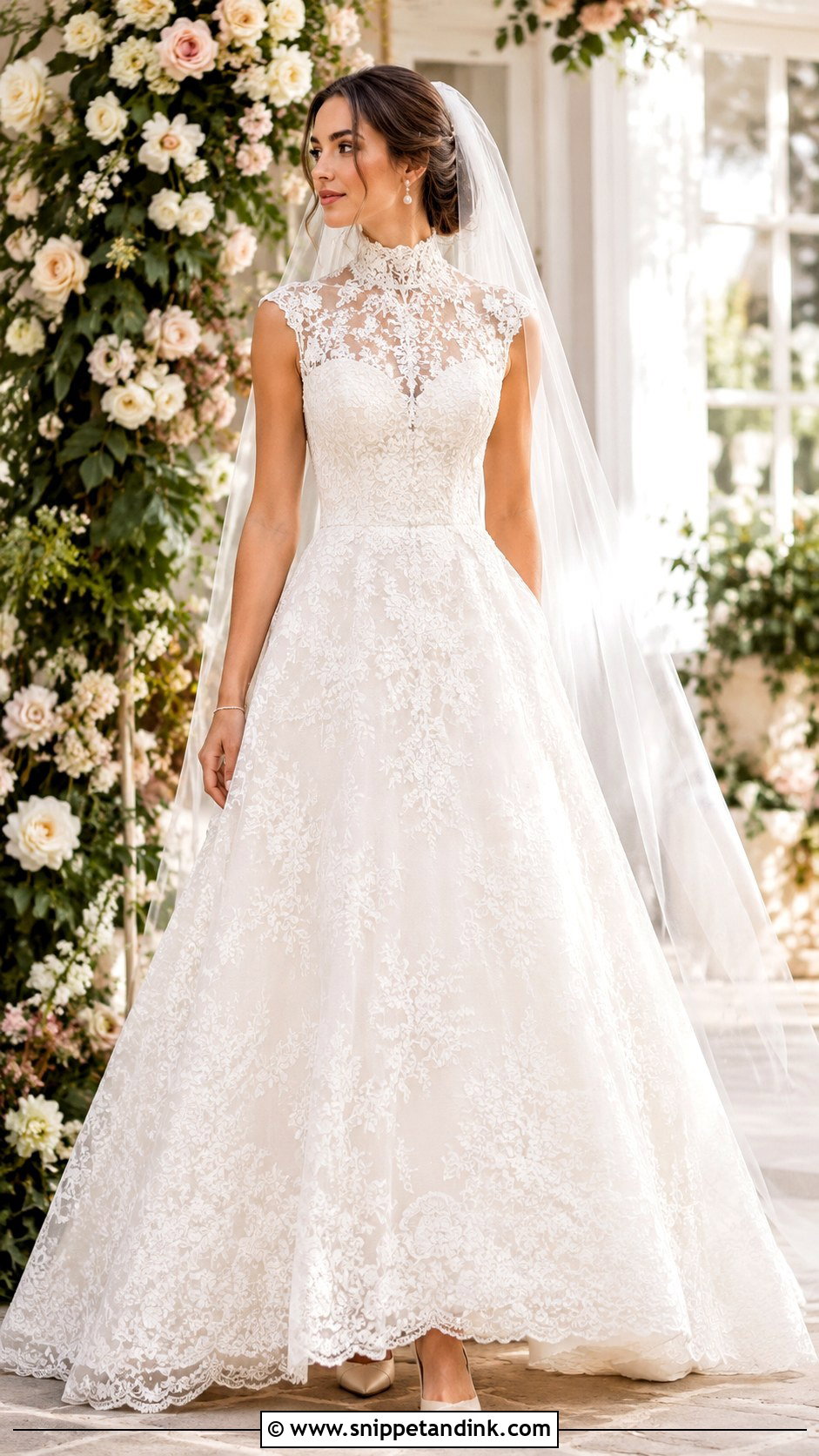 High Neck Lace Wedding Dress - Snippet and Ink - 25 High Neckline Wedding Dress Ideas