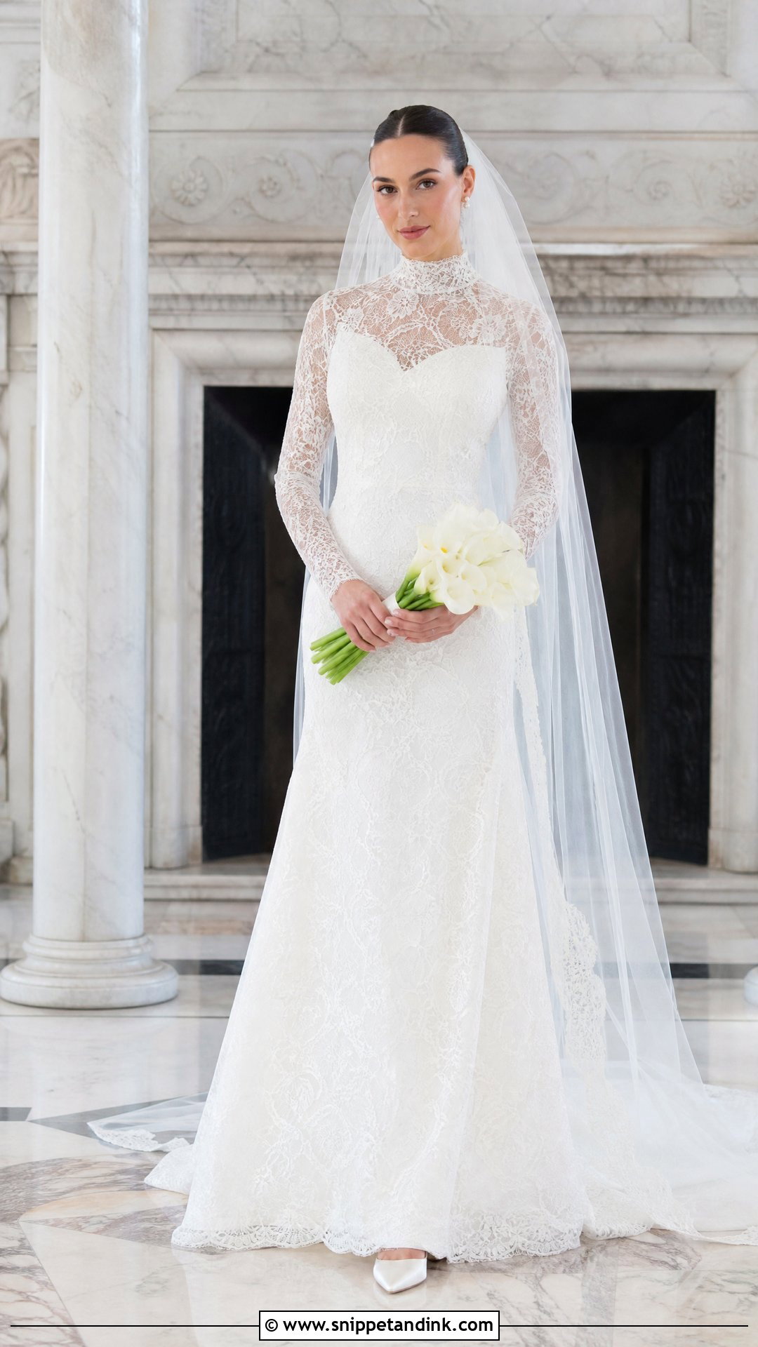 High Neck Lace Wedding Dress - Snippet and Ink - 25 Luxurious Wedding Dress Ideas