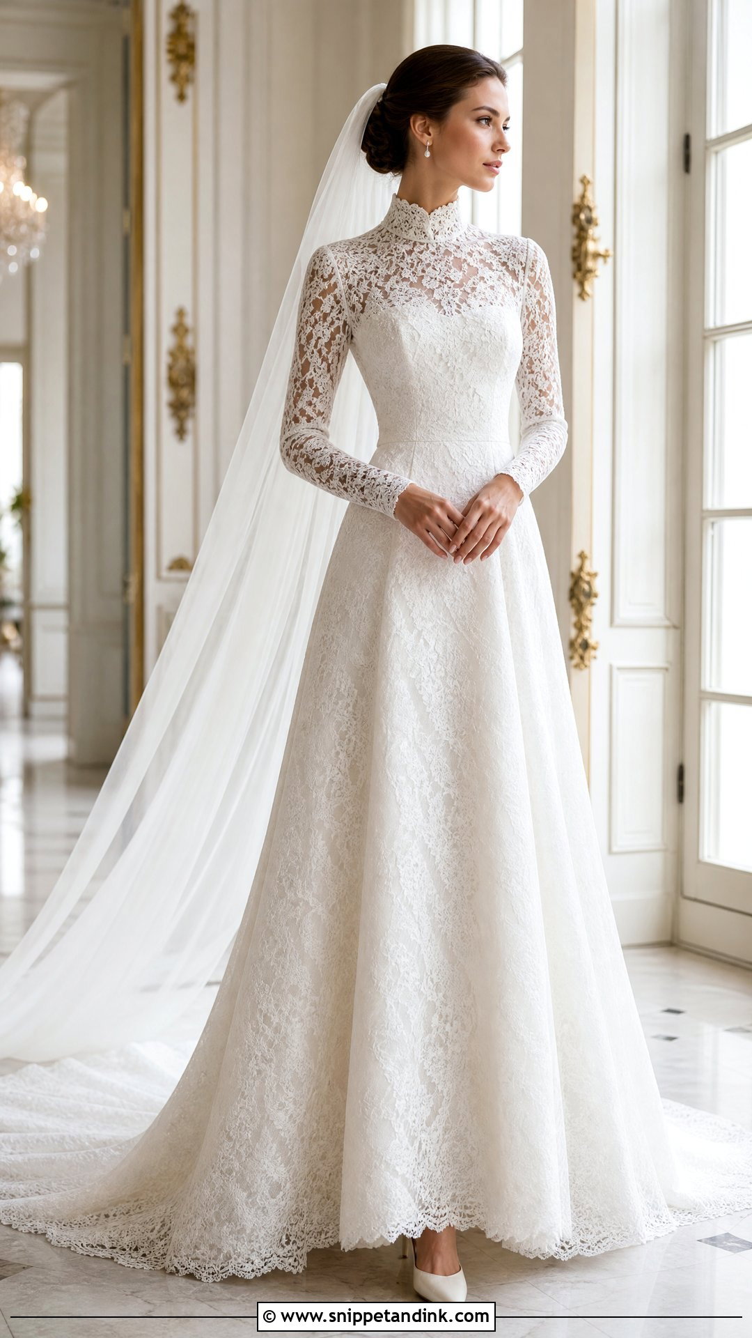 High Neck Lace Wedding Dress - Snippet and Ink - 25 Wedding Dresses 2026 Bride
