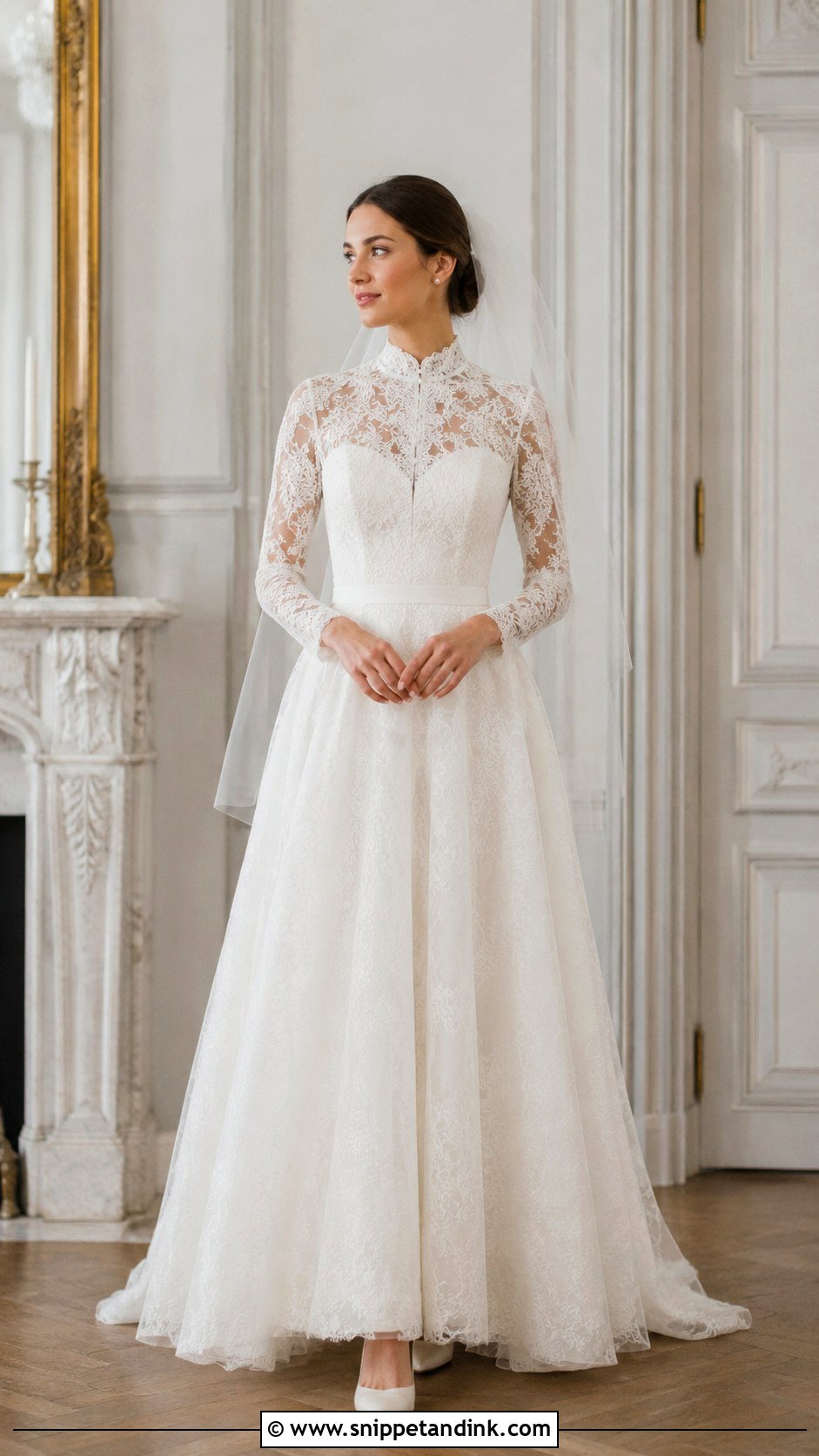 High Neck Lace Wedding Dress - Snippet and Ink - 20 Amazing Wedding Dress Ideas