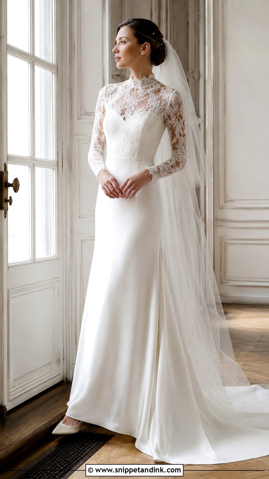 High Neck Lace Wedding Dress - Snippet and Ink - 20 Faith Kelly Wedding Dress Ideas