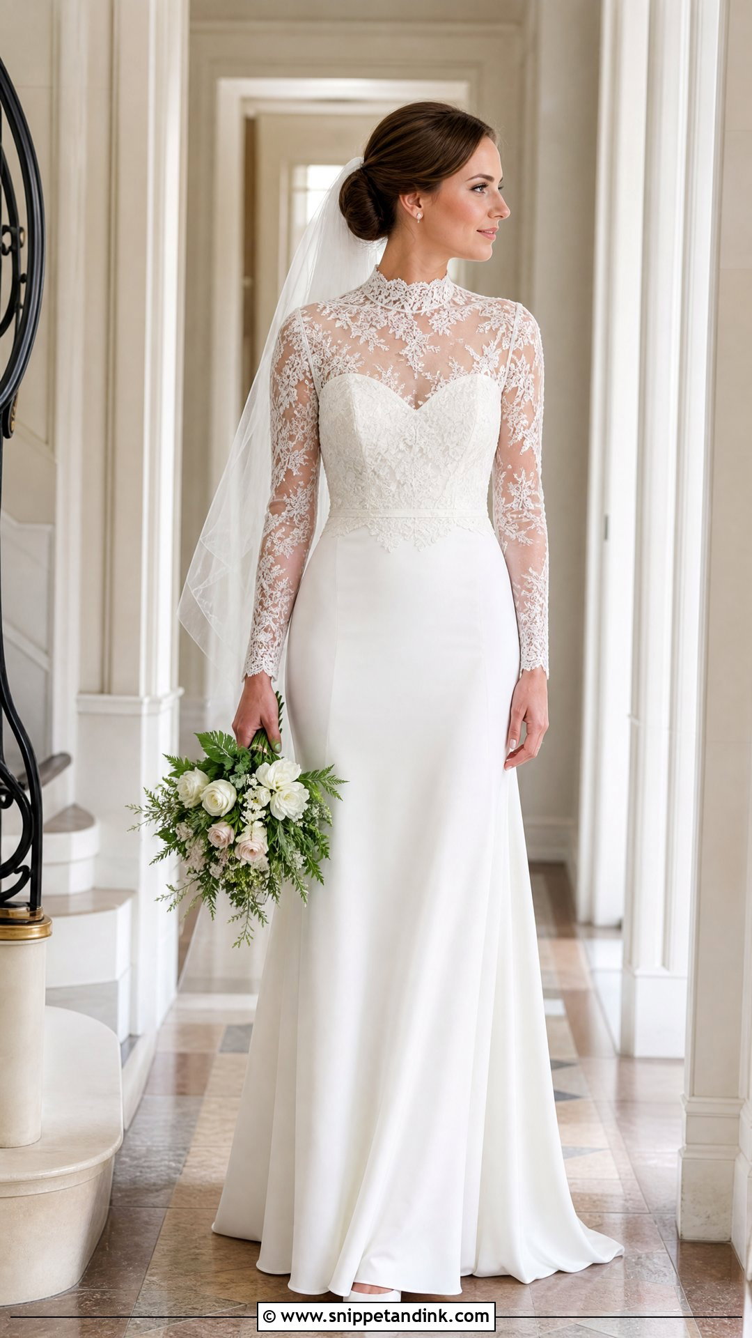 High Neck Lace Wedding Dress - Snippet and Ink - 20 Unique Lace Wedding Dress Ideas