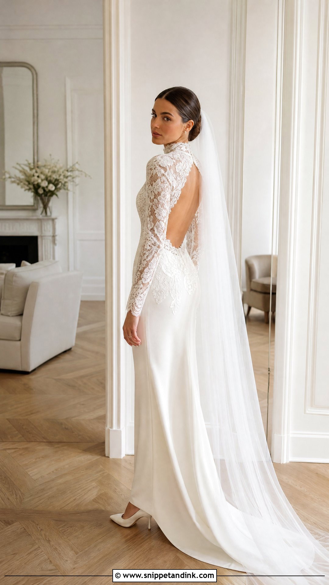 High Neck Lace Wedding Dress - Snippet and Ink - 20 Unique Modern Wedding Dress Ideas