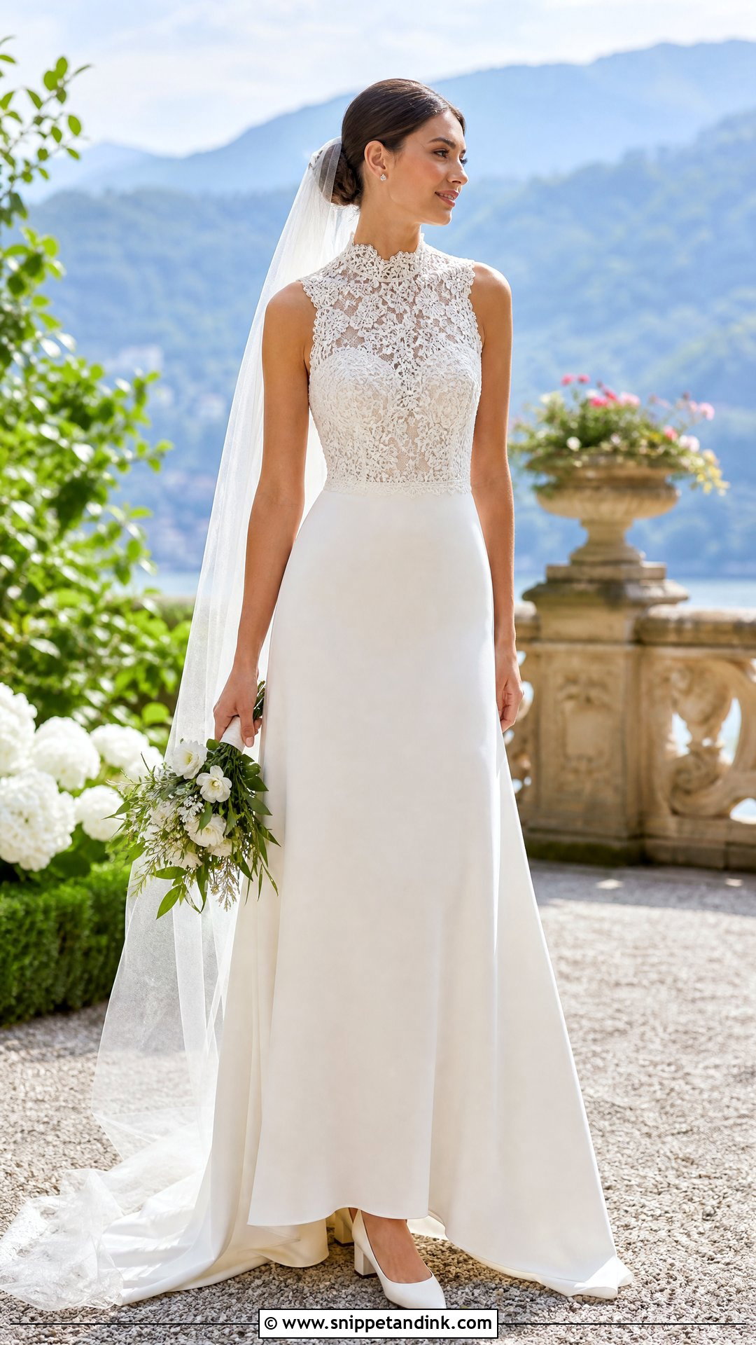 High Neck Lace Wedding Dress - Snippet and Ink - 20 Wedding Dress for Outdoor Wedding Ideas