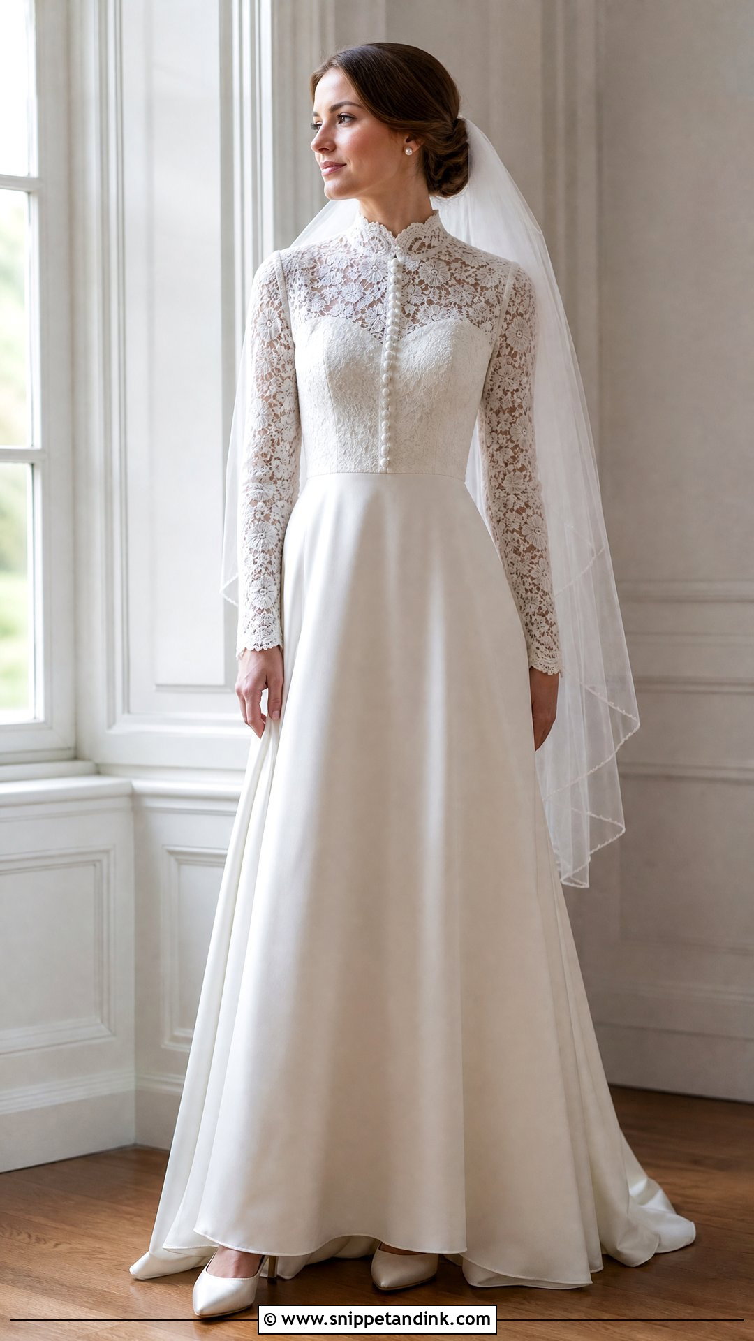 High Neck Lace Wedding Dress - Snippet and Ink - 20 Lace Traditional Wedding Dress Ideas
