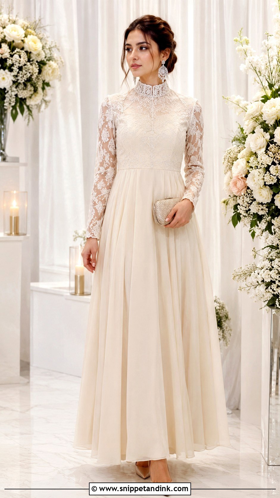 High Neck Long Frock for Wedding - Snippet and Ink - 25 Long Frock Designs for Wedding
