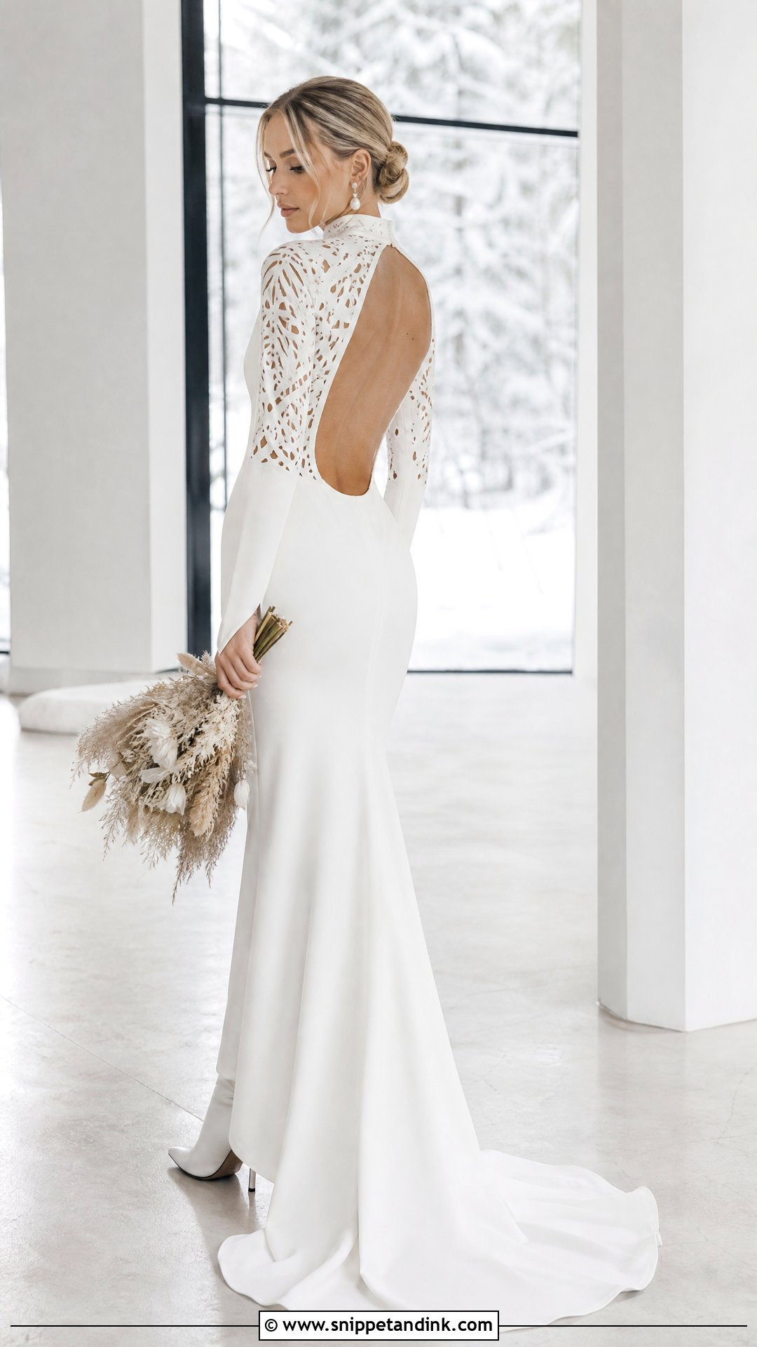 High Neck Long Sleeve Wedding Dress - Snippet and Ink - 25 Future Wedding Dress Ideas