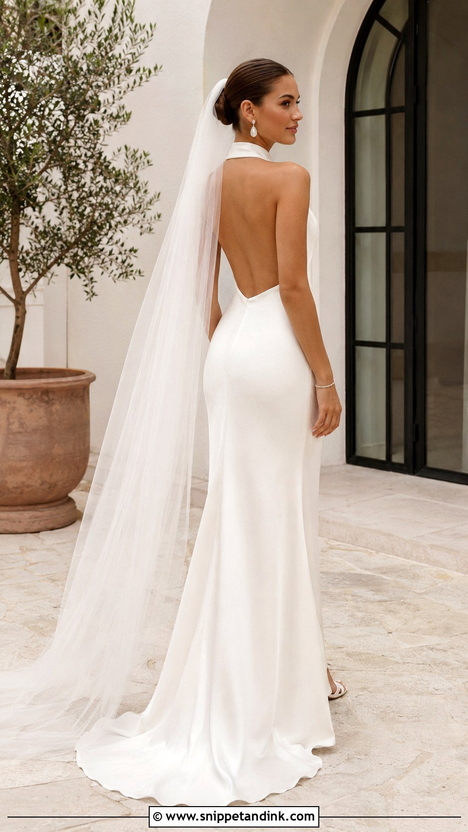 High Neck Low Back Halter Wedding Dress - Snippet and Ink - 20 High Neck Low Back Wedding Dress Ideas