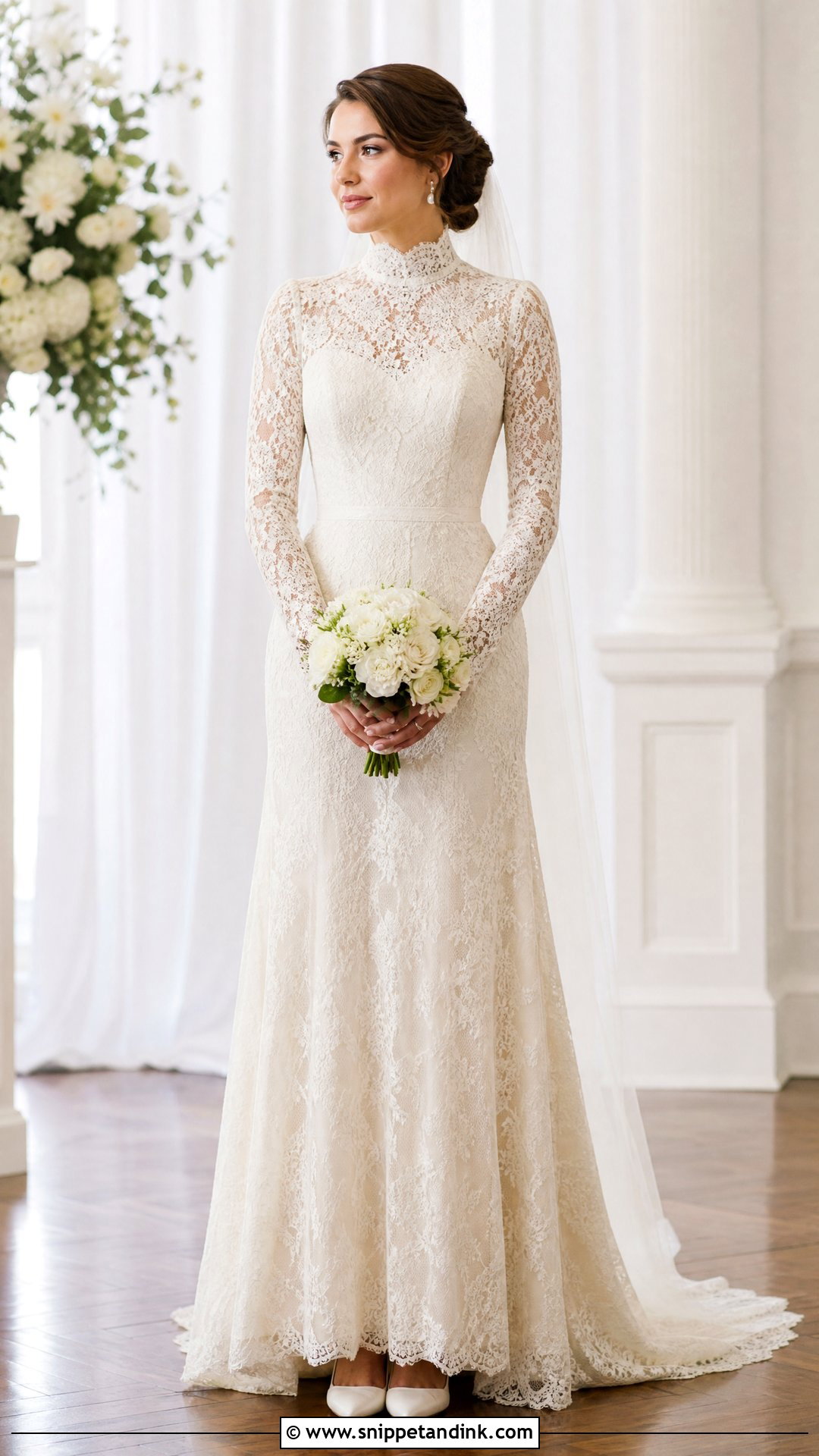 High Neck Marriage Dress - Snippet and Ink - 20 Marriage Dresses