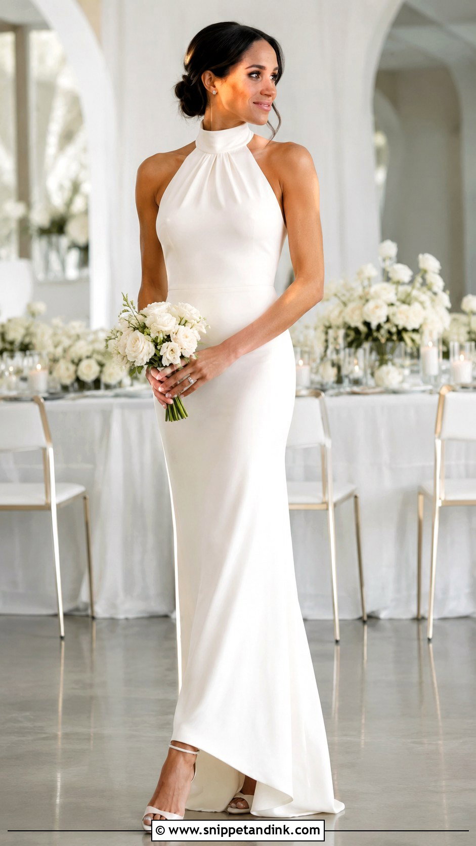 High Neck Meghan Wedding Dress - Snippet and Ink - 20 Meghan Wedding Dress Ideas