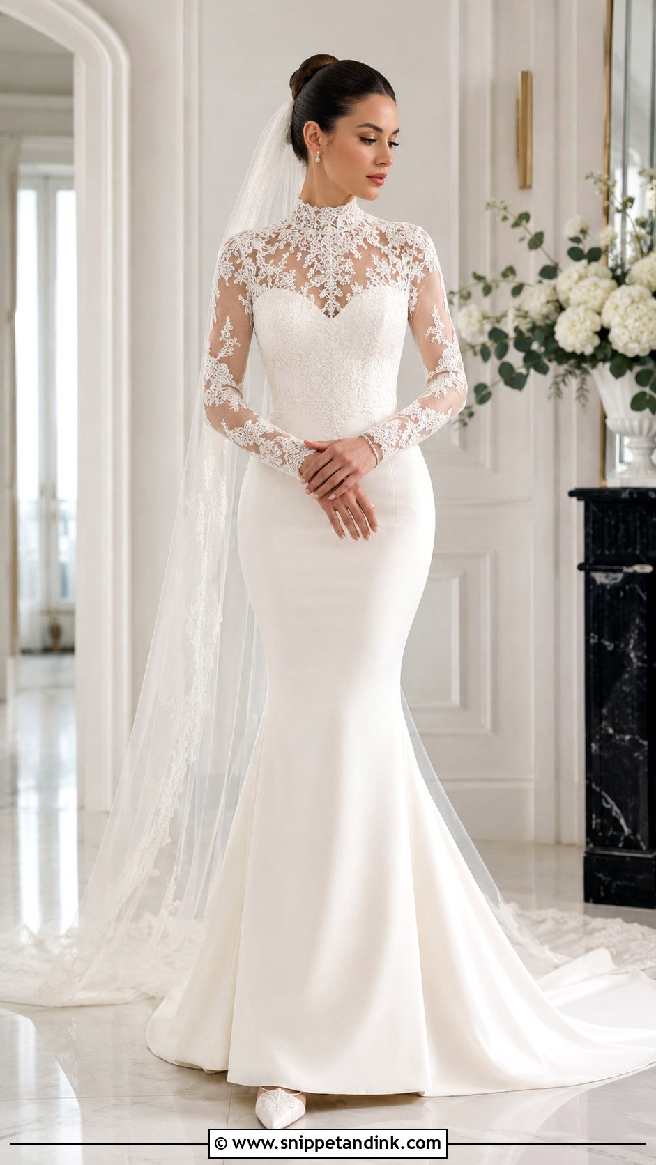 High Neck Mermaid Wedding Dress - Snippet and Ink - 20 Dreamy Wedding Dress Mermaid Ideas