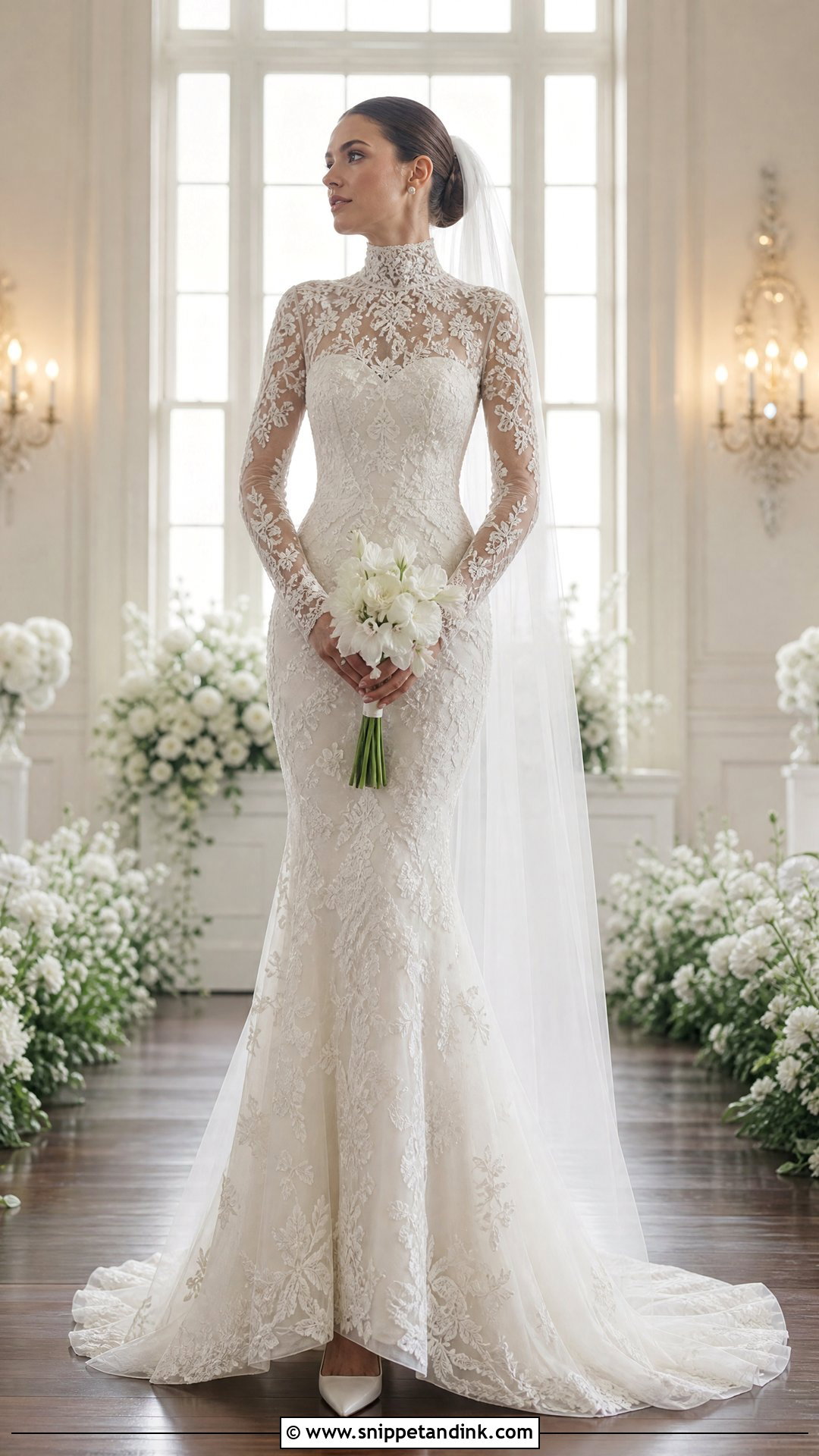 High Neck Mermaid Wedding Dress - Snippet and Ink - 20 Dream Wedding Dresses Mermaid