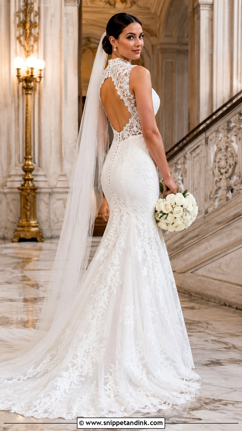 High Neck Mermaid Wedding Dress With Lace Straps - Snippet and Ink - 20 Mermaid Wedding Dress with Straps Ideas