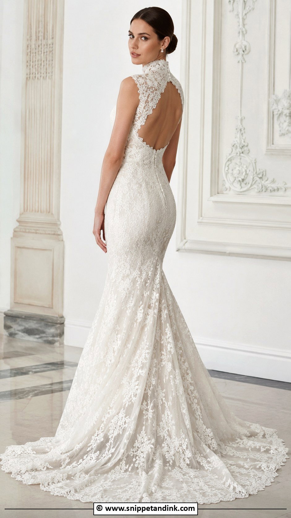 High Neck Mermaid Wedding Dress - Snippet and Ink - 25 Elegant Mermaid Wedding Dress Ideas