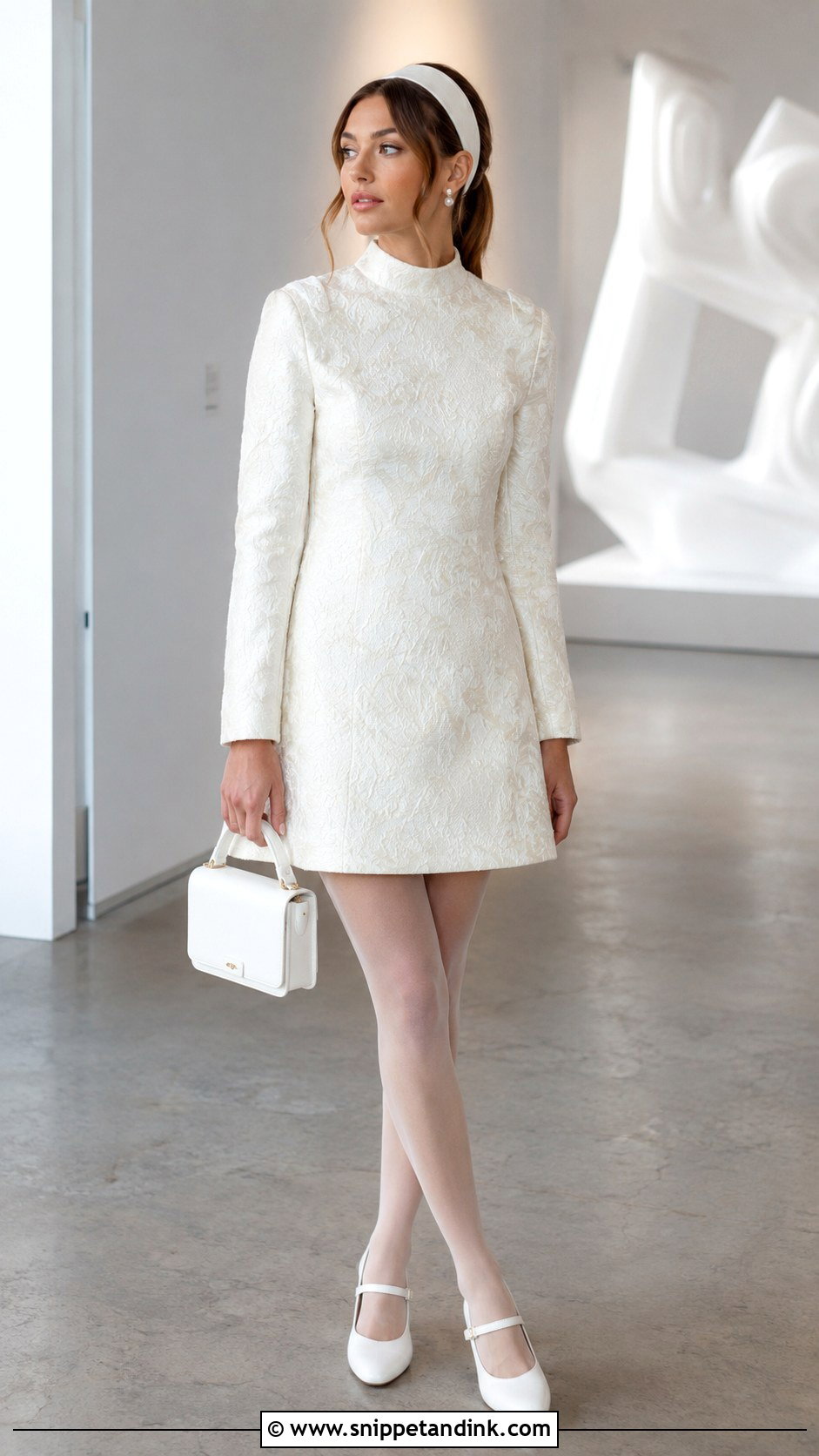 High Neck Mini 60s Wedding Dress - Snippet and Ink - 20 60s Wedding Dresses