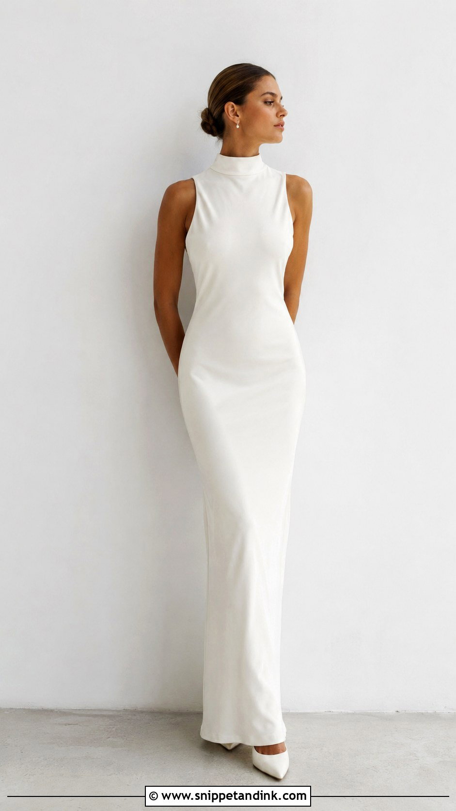 High Neck Minimalist Wedding Dress - Snippet and Ink - 25 Minimalist Wedding Dress Ideas