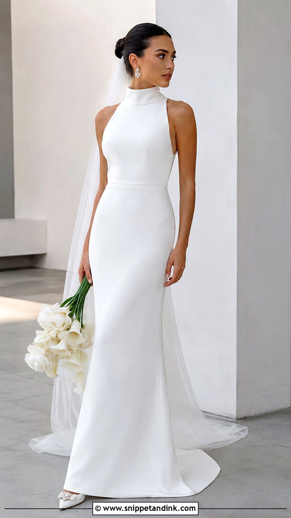 High Neck Mock Neck Wedding Dress - Snippet and Ink - 25 High Neckline Wedding Dress Ideas