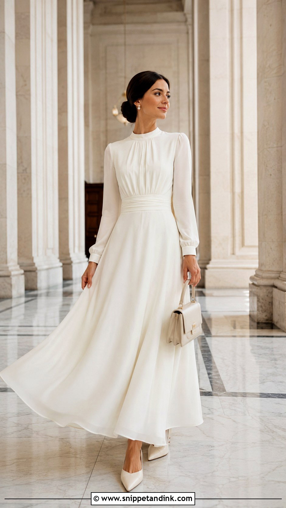 High Neck Modest Civil Wedding Dress - Snippet and Ink - 20 Civil Wedding Dress Courts Brides Ideas