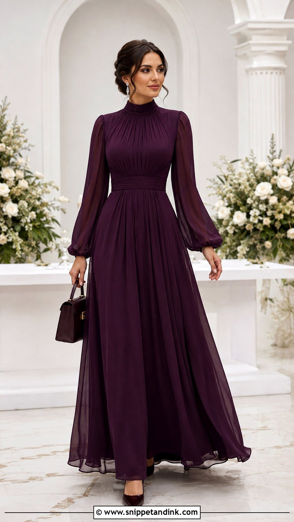 High Neck Modest Formal Wedding Dress - Snippet and Ink - 20 Formal Wedding Dresses