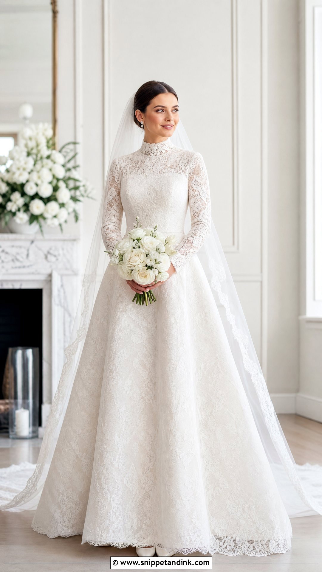 High Neck Modest Wedding Dress - Snippet and Ink - 20 Said Yes to the Dress Ideas