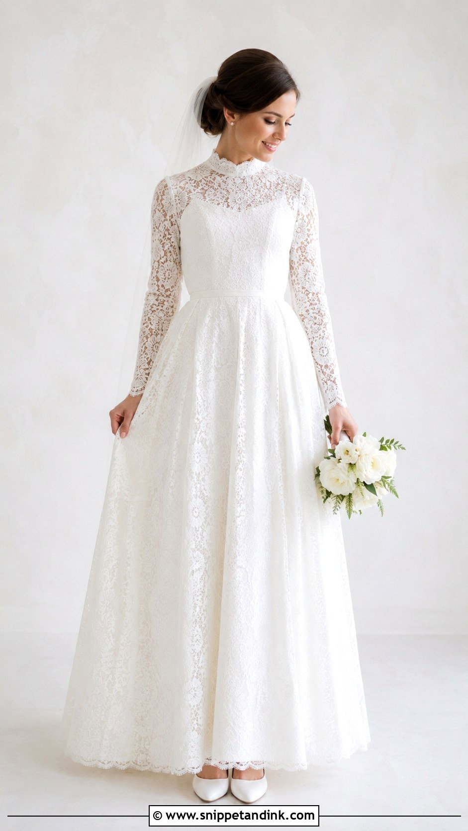 High Neck Mormon Wedding Dress - Snippet and Ink - 25 Mormon Wedding Dresses