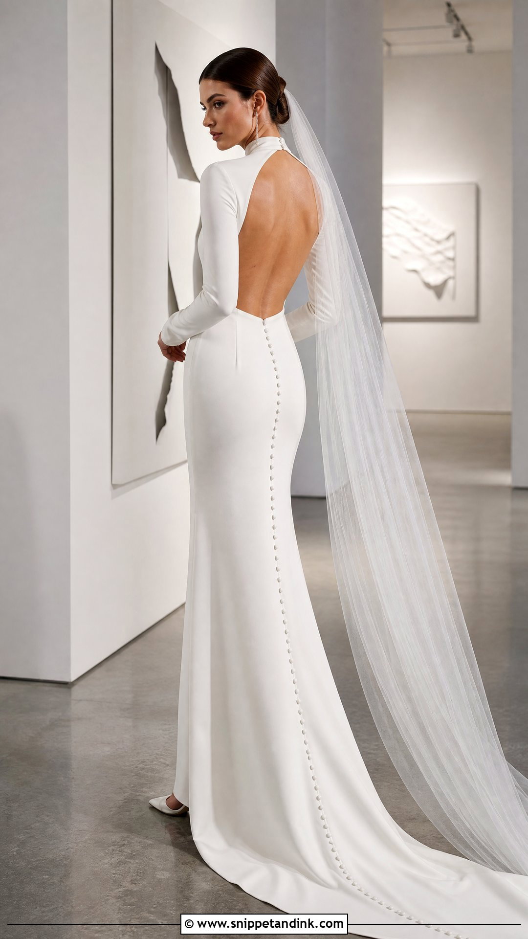 High Neck Open Back Wedding Dress - Snippet and Ink - 20 Wedding Dresses for Small Chest