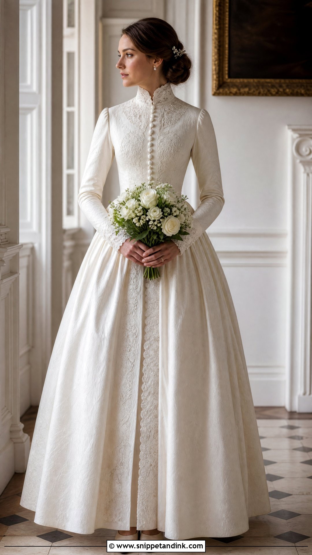 High Neck Outlander Wedding Dress - Snippet and Ink - 20 Outlander Wedding Dress Ideas