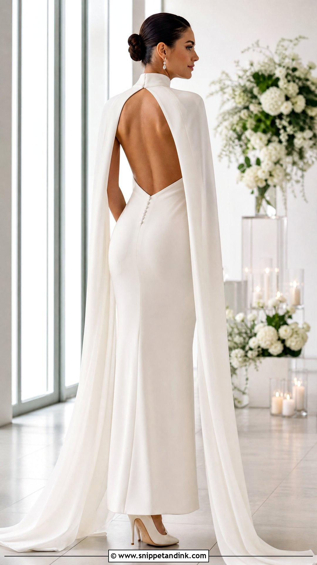 High Neck Pencil Wedding Dress - Snippet and Ink - 20 Pencil Wedding Dress Ideas