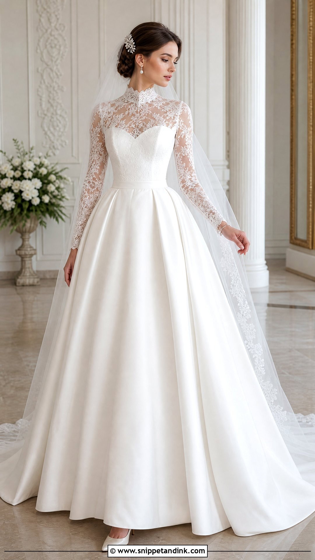 High Neck Princess Ball Gown Wedding Dress - Snippet and Ink - 20 Princess Ball Gowns Wedding Dress