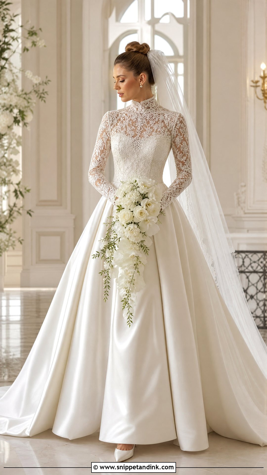 High Neck Princess Ball Gown - Snippet and Ink - 20 Wedding Ball Gown Princess Ideas