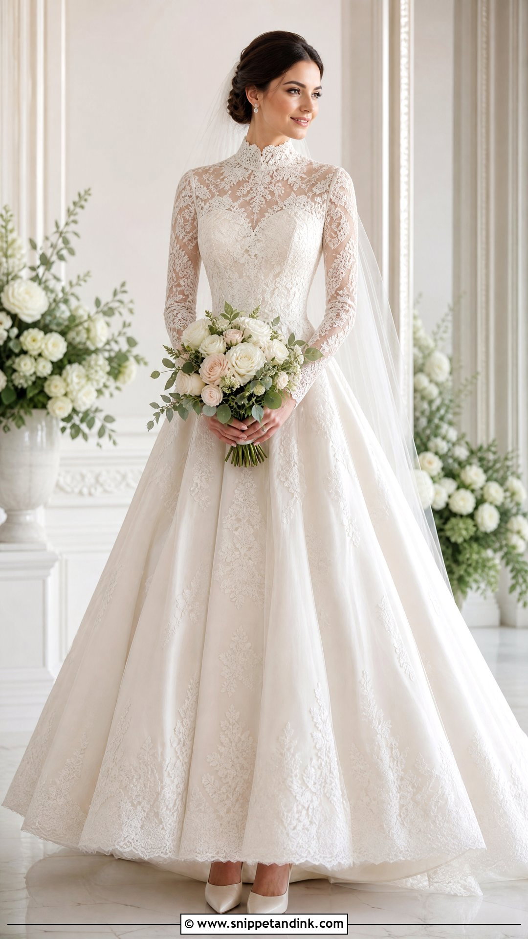 High Neck Princess Bride Dress - Snippet and Ink - 25 Princess Bride Dress Ideas