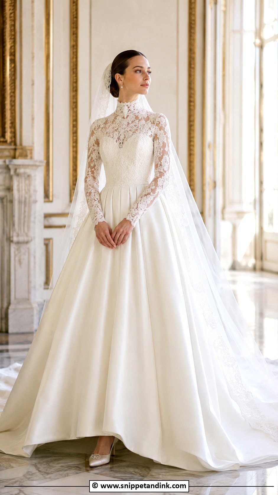High Neck Princess Wedding Dress - Snippet and Ink - 35 Princess Wedding Dresses