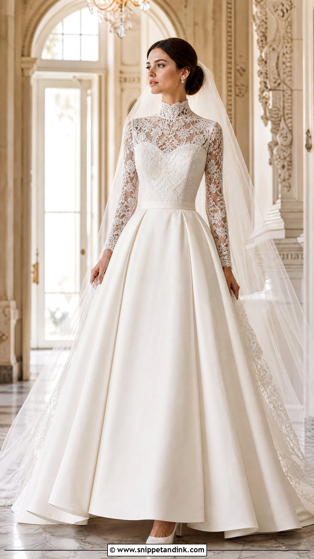 High Neck Princess Wedding Dress - Snippet and Ink - 25 Princess Style Wedding Dresses
